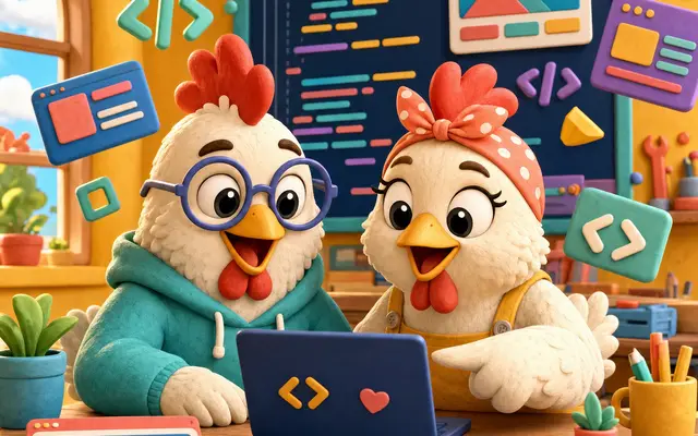 Cluck and Code: An Introduction to HTML and Web Development With Chickens - HTML course for kids and teens