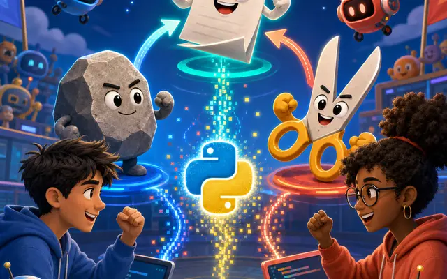 Python Programming | Beginner | 06 Week SP | Rock, Paper, Scissors, Python - Python course for kids and teens