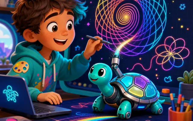 Turtle Graphics Studio - Python course for kids and teens